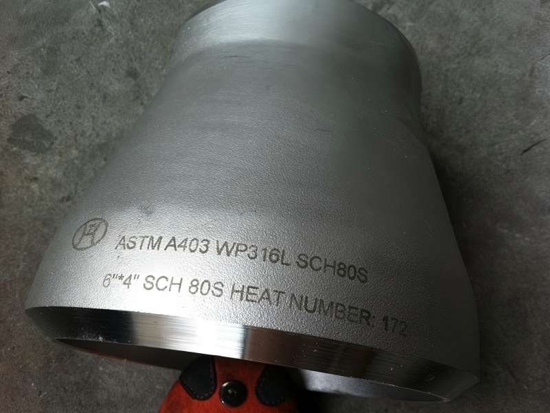 ASTM A403 WP316L SCH80S 6inch 4inch concentric reducer